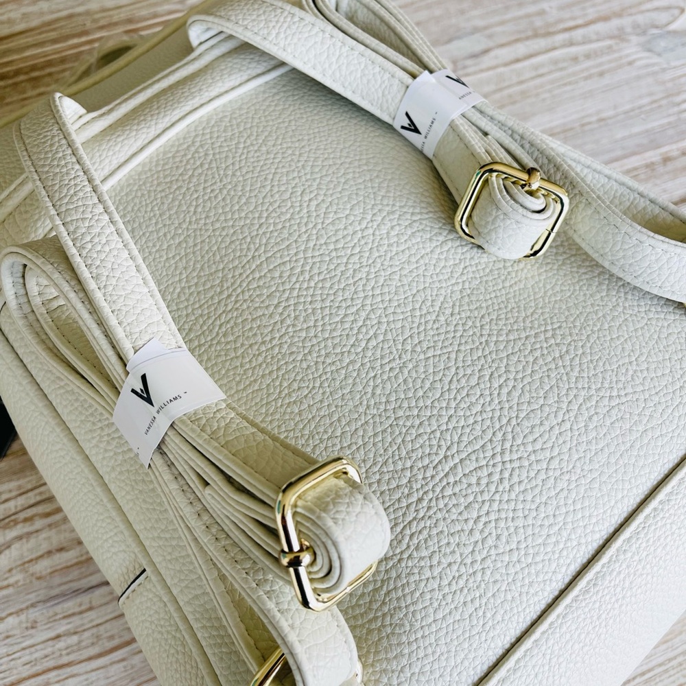 NWT Vanessa Williams Cream & Mint Backpack - Picture 2 of 14